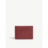 BURBERRY EMBOSSED CREST LEATHER CARD HOLDER