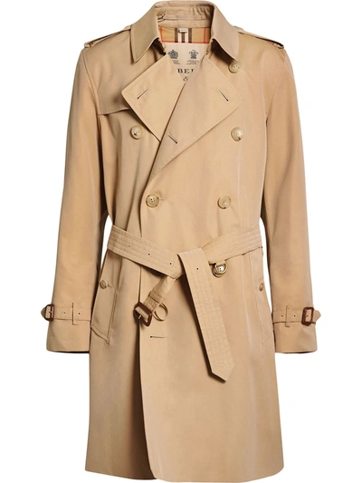 Burberry The Mid-length Kensington Heritage Trench Coat In Neutrals