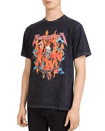 The Kooples Fire Walk With Me Graphic T-shirt In Black