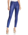 Ag Farrah Brushed-sateen Ankle Skinny Jeans In Leatherette Egyptian Blue In Leatherette Egyptian Blue