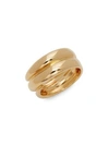 ROBERTO COIN 18K Yellow Gold Double Band Ring,0400099585577