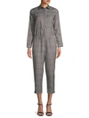 LUCCA COUTURE Dylan Cropped Plaid Jumpsuit,0400099359574