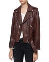 Allsaints Balfern Leather Biker Jacket In Tuscan Red