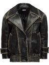 MIU MIU vintage effect biker jacket