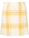 ALEXA CHUNG ALEXA CHUNG CHECKED MINI SKIRT - YELLOW