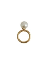BURBERRY FAUX PEARL CHARM GOLD