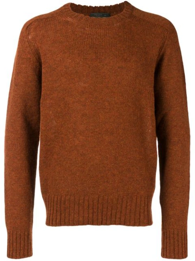 Prada Crew Neck Sweater - 棕色 In Brown