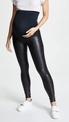 SPANX MAMA FAUX LEATHER LEGGINGS VERY BLACK,SPANX40309