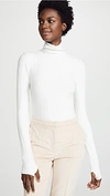 ENZA COSTA RIBBED CROPPED TURTLENECK