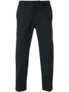 Ami Alexandre Mattiussi Cropped Straight-leg Trousers In Black