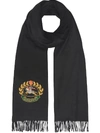 BURBERRY BURBERRY THE LARGE CLASSIC CASHMERE SCARF WITH ARCHIVE LOGO - BLACK