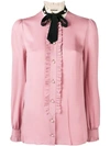 GUCCI FRILLED LOOSE BLOUSE