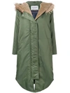 AVA ADORE AVA ADORE HOODED PARKA COAT - GREEN