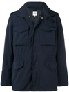 Aspesi Mini Field High-neck Zip-up Jacket In Blue