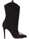 ALESSANDRA RICH EMBELLISHED BOW BOOTS