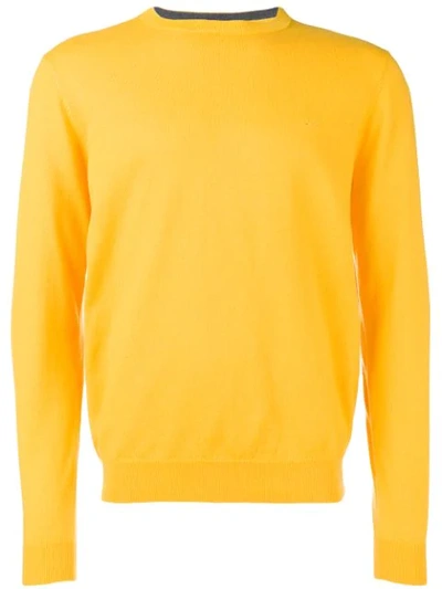 Sun 68 Elbow Patch Sweater - 黄色 In Yellow