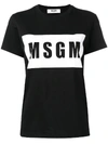 MSGM MSGM LOGO印花全棉T恤 - 黑色