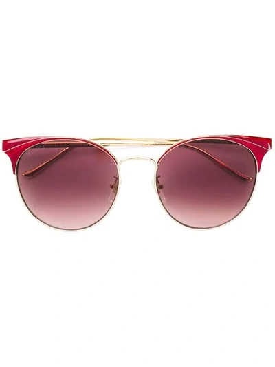 Gucci Eyewear Round Frame Sunglasses - 红色 In Red