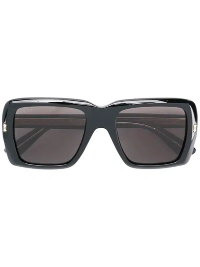 Gucci Eyewear Oversized Square Sunglasses - 黑色 In Black
