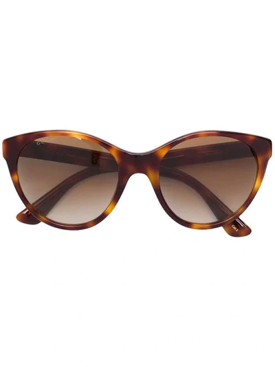 Gucci Eyewear Cat Eye Frame Sunglasses - 棕色 In Havana/ Marron