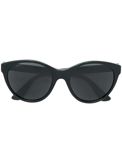 Gucci 黑色水晶徽标猫眼眼镜 In Black
