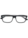 GUCCI EYEWEAR RECTANGULAR FRAME GLASSES - 黑色
