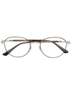 GUCCI WEB DETAIL ROUND FRAME GLASSES