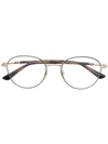 Gucci Round Frame Glasses In Green