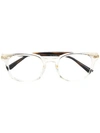 GUCCI GUCCI EYEWEAR SQUARE FRAME GLASSES - NEUTRALS