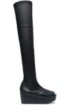 RICK OWENS RICK OWENS WOMAN STRETCH-LEATHER PLATFORM OVER-THE-KNEE BOOTS BLACK,3074457345620949261