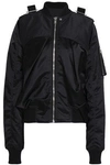 RICK OWENS WOMAN DRAPED SHELL BOMBER JACKET BLACK,GB 3607804572376425