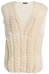 ANN DEMEULEMEESTER WOMAN CABLE-KNIT ALPACA-BLEND SWEATER IVORY,GB 3024088873093136