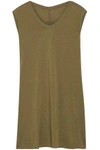 RICK OWENS RICK OWENS LILIES WOMAN JERSERY TOP ARMY GREEN,3074457345618974208