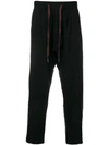 ZIGGY CHEN ZIGGY CHEN STRAIGHT-LEG TROUSERS - BLACK