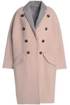 BRUNELLO CUCINELLI WOMAN REVERSIBLE BUTTON-EMBELLISHED CASHMERE COAT BLUSH,US 1016843419851812