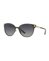 VERSACE POLARIZED MEDUSA HEAD ROUND SUNGLASSES,PROD215270002