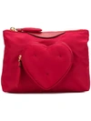 ANYA HINDMARCH ANYA HINDMARCH HEART CLUTCH - RED