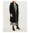 MAX MARA MAX MARA WOMEN'S BLACK TEDDY ALPACA WOOL-BLEND COAT,47169983