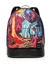 PAUL SMITH DREAMER PRINT LEATHER BACKPACK,M1A-5644-A40187