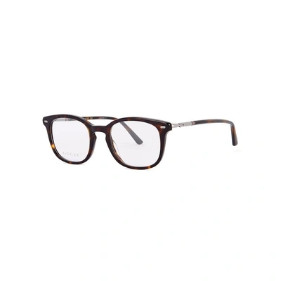 Gucci Tortoiseshell Square-frame Optical Glasses In Havana