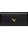 PRADA LOGO-PLAQUE FOLDING WALLET