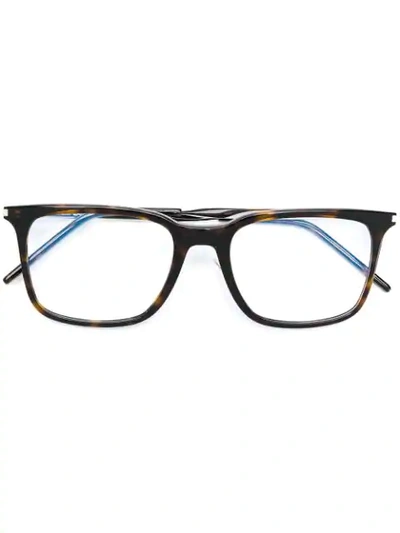 Saint Laurent Eyewear Classic Sl 263 Eyeglasses - 棕色 In Brown