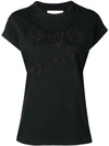 Chloé Embroidered T-shirt In 22s Obsidian Brown