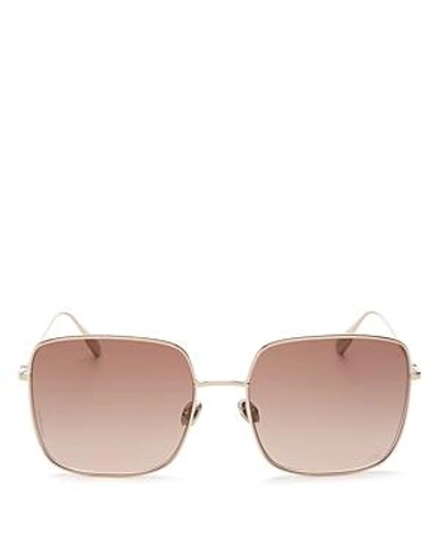 Dior Women's Stellaire Oversized Square Sunglasses, 59mm In Rose Gold/black Brown Green Gradient