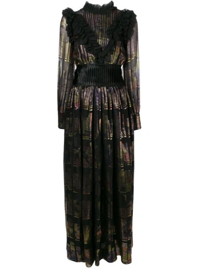 Genny Victorian Flared Dress - 黑色 In Black