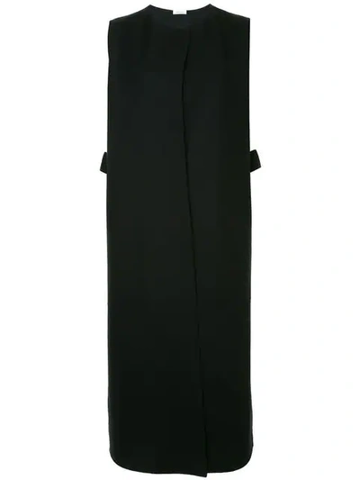 Jil Sander Long Waistcoat In Black