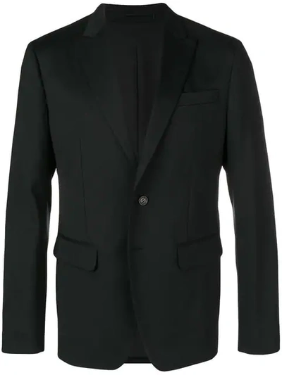 Dsquared2 Single-breasted Glitter-embellished Blazer In Black