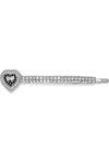 DOLCE & GABBANA CRYSTAL-EMBELLISHED SILVER-PLATED HAIRCLIP