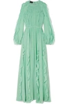 GIAMBATTISTA VALLI RUFFLED SILK-GEORGETTE MAXI DRESS