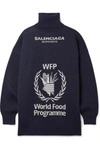 BALENCIAGA + WORLD FOOD PROGRAMME OVERSIZED INTARSIA WOOL TURTLENECK SWEATER
